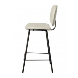 TABURETE TAPIZADO LOGAN CON PESPUNTE EN CRUZ