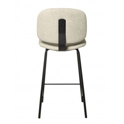 TABURETE TAPIZADO LOGAN CON PESPUNTE EN CRUZ