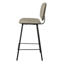 TABURETE TAPIZADO LOGAN CON PESPUNTE EN CRUZ