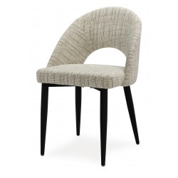 SILLA TAPIZADA DORIS CON EL RESPALDO ABIERTO