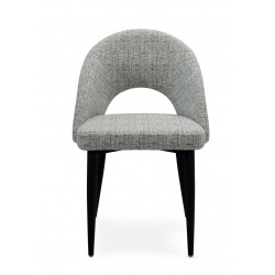 SILLA TAPIZADA DORIS CON EL RESPALDO ABIERTO