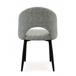 SILLA TAPIZADA DORIS CON EL RESPALDO ABIERTO