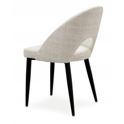 SILLA TAPIZADA DORIS CON EL RESPALDO ABIERTO