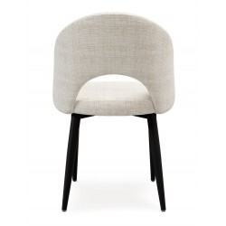 SILLA TAPIZADA DORIS CON EL RESPALDO ABIERTO