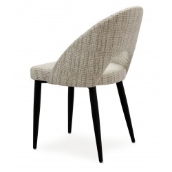 SILLA TAPIZADA DORIS CON EL RESPALDO ABIERTO