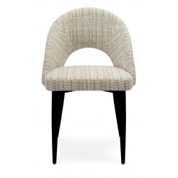 SILLA TAPIZADA DORIS CON EL RESPALDO ABIERTO