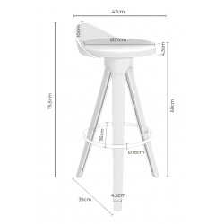 TABURETE DE DISEÑO DUKE DE POLIPROPILENO