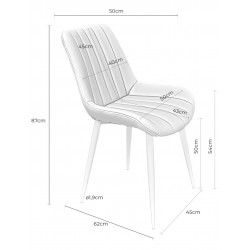 SILLA TAPIZADA METALICA MILA