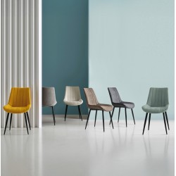 SILLA TAPIZADA METALICA MILA