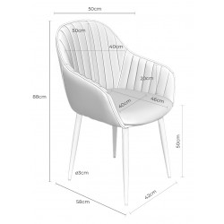 SILLA TAPIZADA NATALIA CON BRAZOS