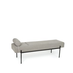 BANQUETA TAPIZADA EDIMBURGO CON PATAS DE METAL