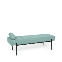 BANQUETA TAPIZADA EDIMBURGO CON PATAS DE METAL