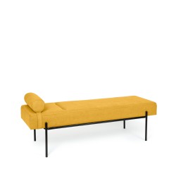 BANQUETA TAPIZADA EDIMBURGO CON PATAS DE METAL