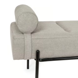 BANQUETA TAPIZADA EDIMBURGO CON PATAS DE METAL