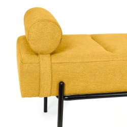 BANQUETA TAPIZADA EDIMBURGO CON PATAS DE METAL