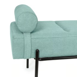 BANQUETA TAPIZADA EDIMBURGO CON PATAS DE METAL