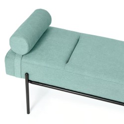 BANQUETA TAPIZADA EDIMBURGO CON PATAS DE METAL