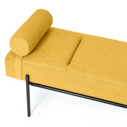 BANQUETA TAPIZADA EDIMBURGO CON PATAS DE METAL