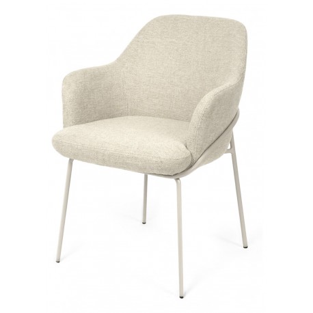 SILLA CON BRAZOS ABIGAIL CON PATAS DE DISEÑO