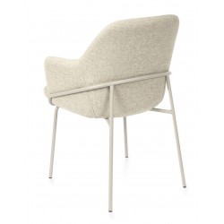 SILLA CON BRAZOS ABIGAIL CON PATAS DE DISEÑO