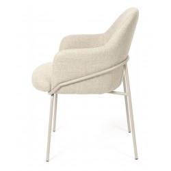 SILLA CON BRAZOS ABIGAIL CON PATAS DE DISEÑO