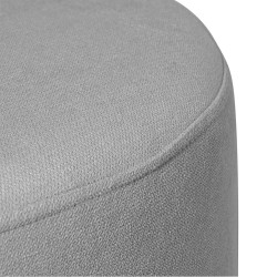 PUFF ANGUS REDONDO CON BASE DE MADERA