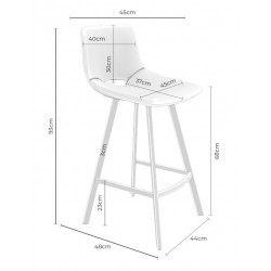 TABURETE TAPIZADO CLARK-ASTON
