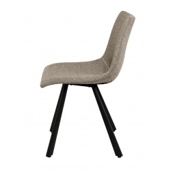 SILLA TAPIZADA BRIANA CON PATAS DE METAL