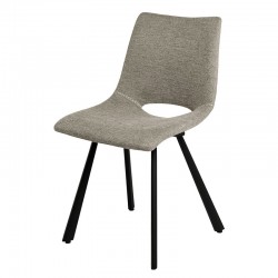 SILLA TAPIZADA BRIANA CON PATAS DE METAL