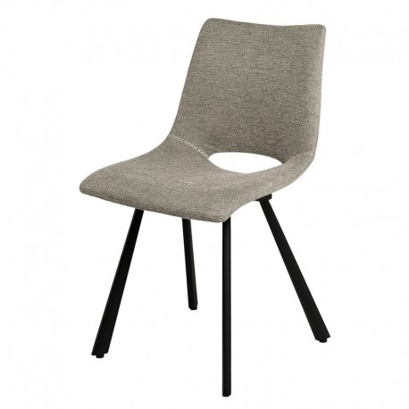 SILLA TAPIZADA BRIANA CON PATAS DE METAL