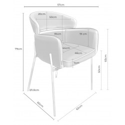 SILLA SALLY CON DOBLE RESPALDO