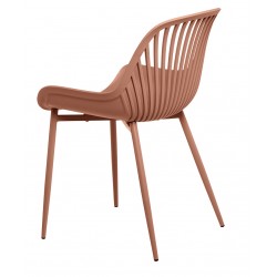 SILLA RANIA DE POLIPROPILENO Y PATAS DE METAL