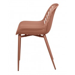 SILLA RANIA DE POLIPROPILENO Y PATAS DE METAL