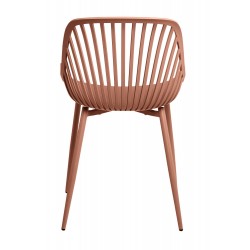 SILLA RANIA DE POLIPROPILENO Y PATAS DE METAL