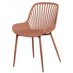 SILLA RANIA DE POLIPROPILENO Y PATAS DE METAL