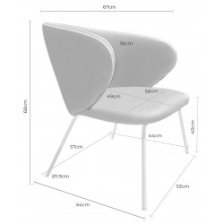 BUTACA CON BRAZOS ANCONA SUPERMODERNA