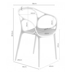 SILLA APILABLE EILIN DE POLIPROPILENO
