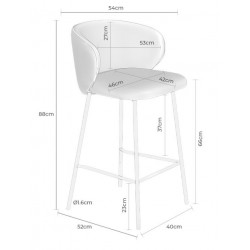 TABURETE CON BRAZOS RAY SUPERMODERNO