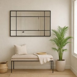 ESPEJO RECTANGULAR TUCSON CON MARCO NEGRO