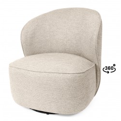 BUTACA HAVANA GIRATORIA TAPIZADA PARA SALÓN DE ESTILO RETRO MODERNO