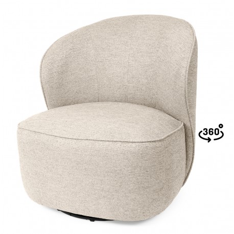 BUTACA HAVANA GIRATORIA TAPIZADA PARA SALÓN DE ESTILO RETRO MODERNO