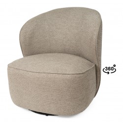 BUTACA HAVANA GIRATORIA TAPIZADA PARA SALÓN DE ESTILO RETRO MODERNO