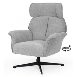 BUTACA LYNN GIRATORIA TAPIZADA CON RESPALDO ALTO PARA SALÓN MODERNO