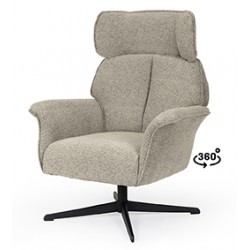 BUTACA LYNN GIRATORIA TAPIZADA CON RESPALDO ALTO PARA SALÓN MODERNO