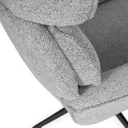 BUTACA LYNN GIRATORIA TAPIZADA CON RESPALDO ALTO PARA SALÓN MODERNO