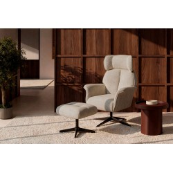 BUTACA LYNN GIRATORIA TAPIZADA CON RESPALDO ALTO PARA SALÓN MODERNO