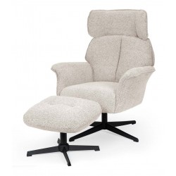 BUTACA LYNN GIRATORIA TAPIZADA CON RESPALDO ALTO PARA SALÓN MODERNO