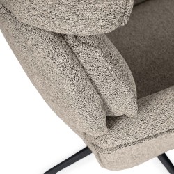 BUTACA LYNN GIRATORIA TAPIZADA CON RESPALDO ALTO PARA SALÓN MODERNO