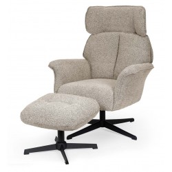 BUTACA LYNN GIRATORIA TAPIZADA CON RESPALDO ALTO PARA SALÓN MODERNO