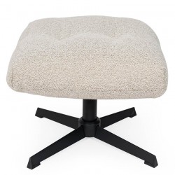 REPOSAPIÉS DIDIER TAPIZADO EN TELA CON BASE METÁLICA NEGRA PARA SALÓN ACTUAL